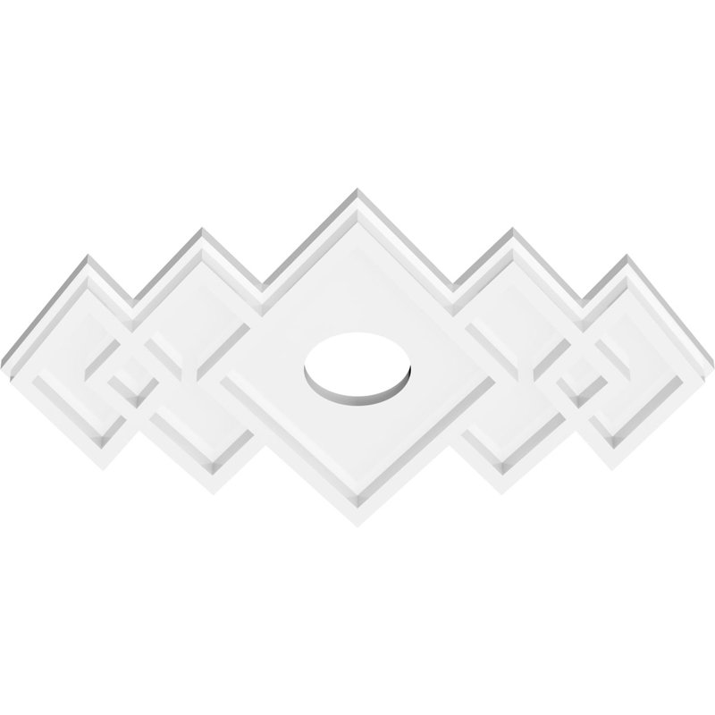 Diamètre intérieur de médaillon contemporain en PVC de 3 po Zoe, H 13,375 po x l 20 po x P 1 po