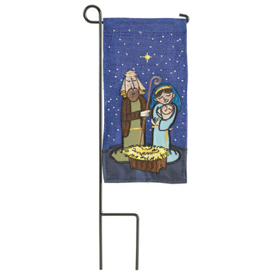 Chestnut Mini Flag Holy Family Polyester 4x8.5