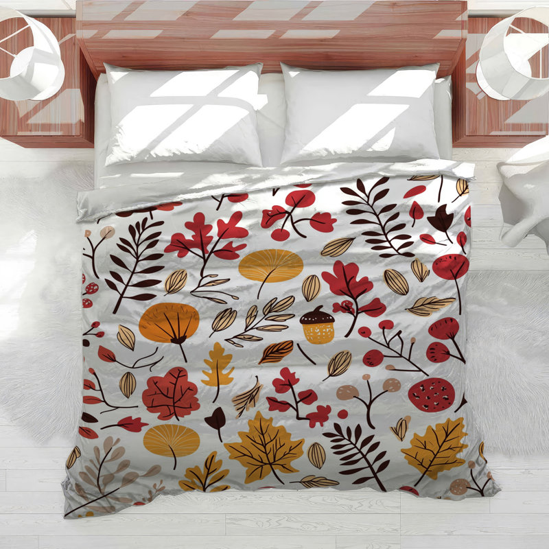 Housse de couette saisonnière Autumn Leaves Bedding, Housse de couette pour lit simple