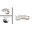 Ensemble de canapé modulaire courbé 2 pièces avec coussins, mobilier de salon ergonomique minimaliste, sièges modernes, sans assemblage, canapé et méridienne-125543257