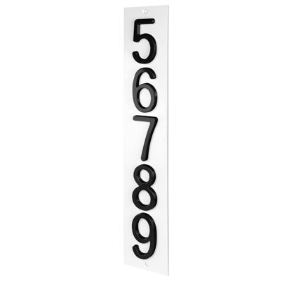 Plaque d'adresse verticale en aluminium Royal Shade