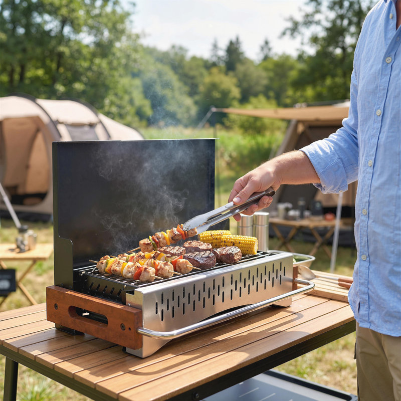 Outsunny 34cm W Portable Charcoal Grill