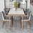 Modern Inset Rectangular Rock Slab Dining Table-1860338713