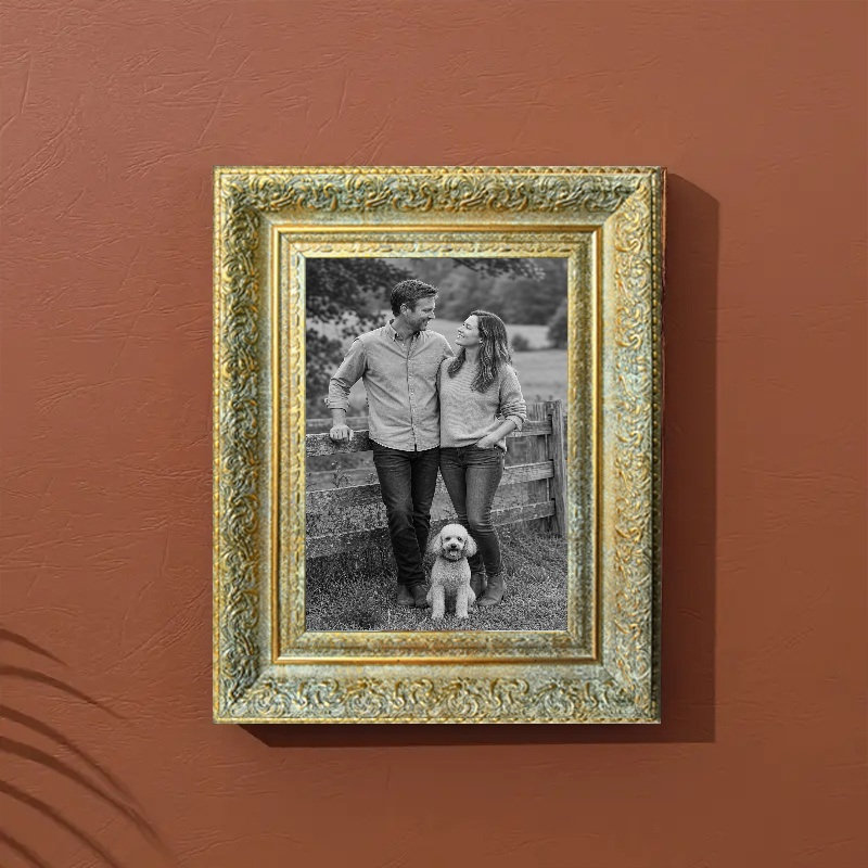 Cadre antique indémodable 1pc pour photos de 5 po x 7 po et affichage de photos de tous les jours, Antique Gold, 1