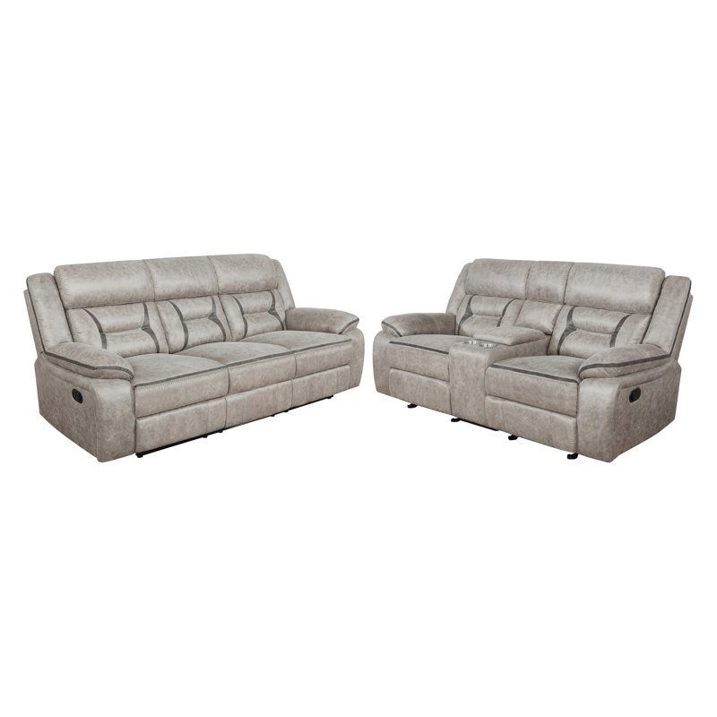 Ensemble de canapés inclinables 2 pièces, Taupe