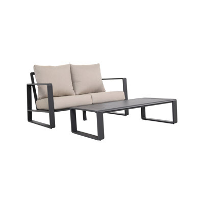 Grey Aluminium & Rectangular Coffee Table Jm 9017. Versatile For Any Space And Grey. Indoor Outdoor