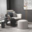 Table basse ronde avec repose-pieds et plateau rabattable