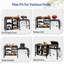 65 in Steel Grill Cart Foldable Outdoor BBQ Prep Table in Black with Side Table for Camping Patio Picnic