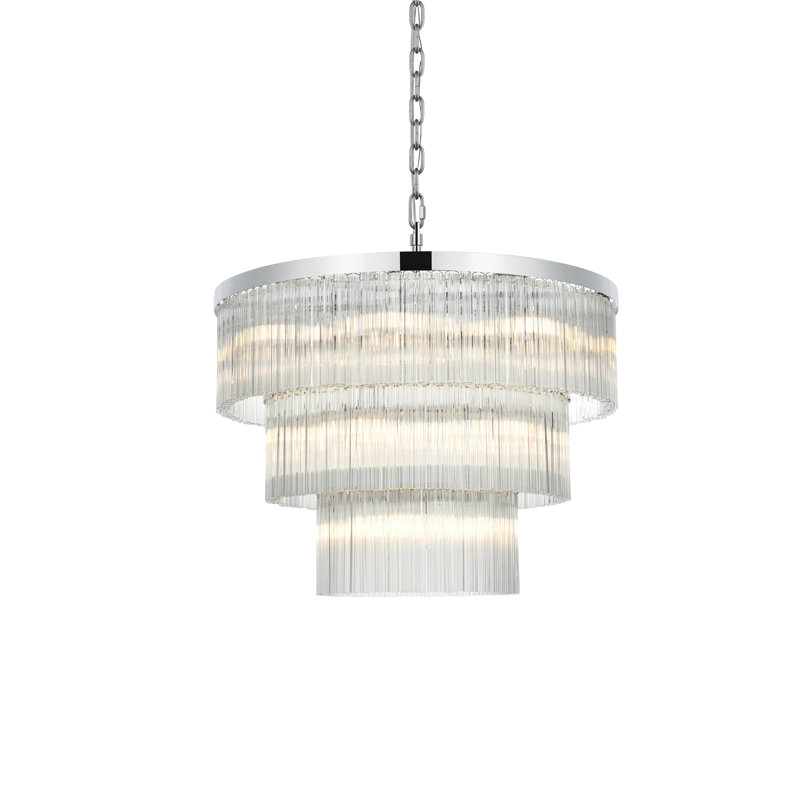 Lu 32 inch Chandelier , Chrome