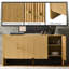 Buffet cannelé moderne à 4 portes avec gestion des câbles 63 po Martha-670976394