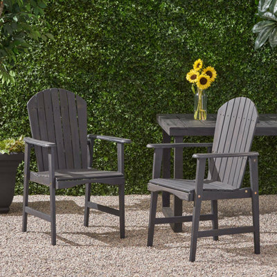 Outdoor wooden frame Adirondack Chairs with armrest