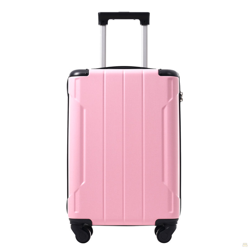 Bagage à main 20 pouces Hardshell, valise légère en ABS durable avec roulettes pivotantes, verrou TSA intégré, 2 cubes de rangement