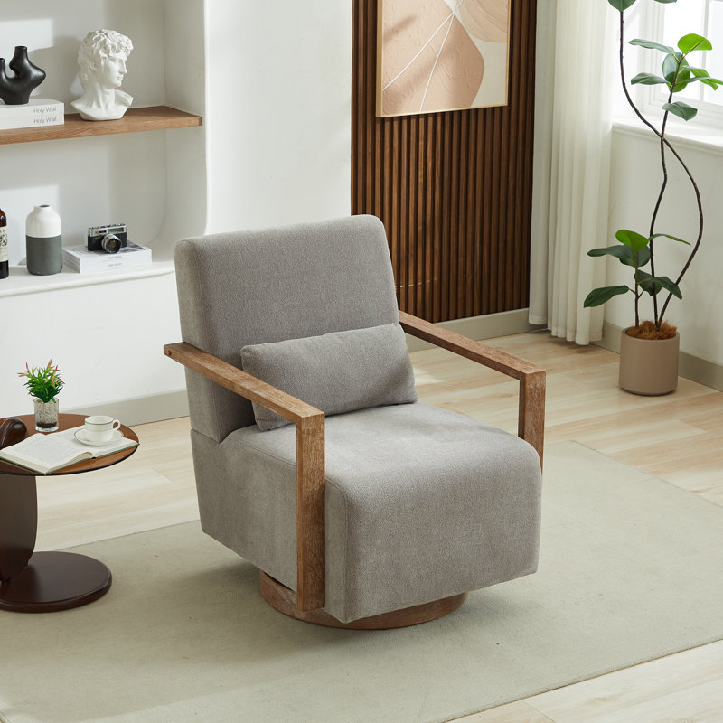 Fauteuil d'appoint pivotant 30,3 po Roomfitters, Beige
