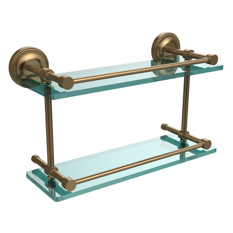 Alcott 2 Piece Tiered Shelf, Brushed Bronze