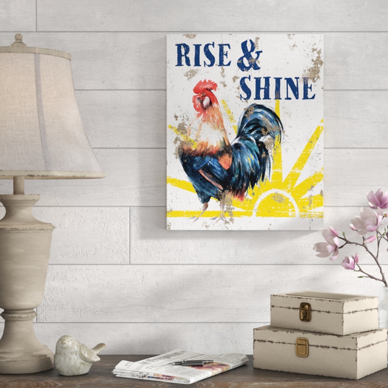« rise & brillance coq », impression sur toile
