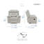 Fauteuil inclinable en cuir de 40 po de largeur-1825600586