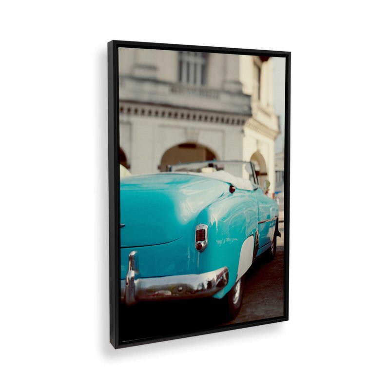 Turquoise classique C, H 18,75 po x l 12,75 po, Impression encadrée sans passe-partout, Noir satiné