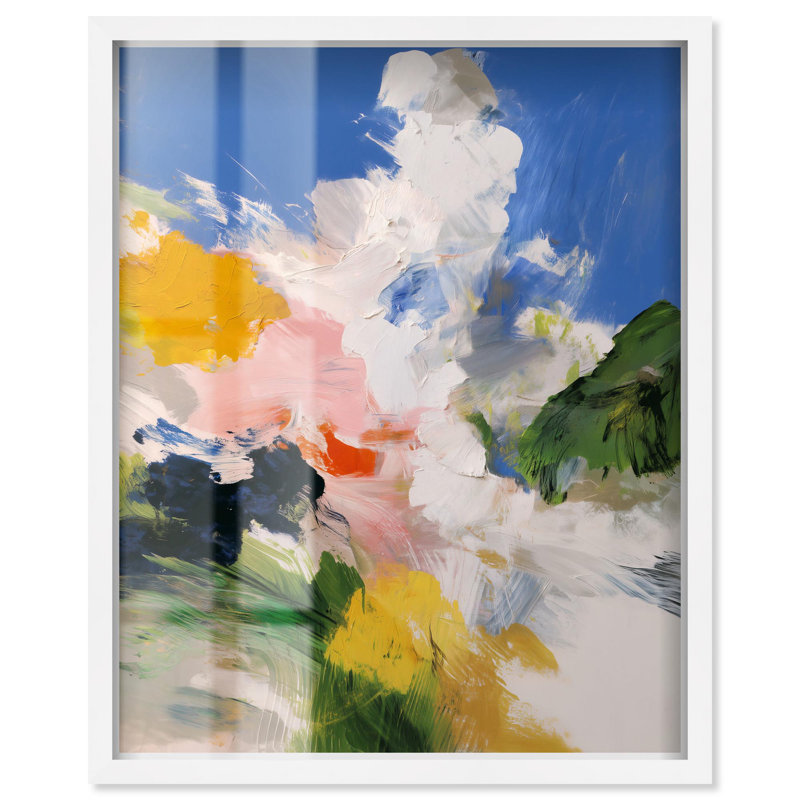 «Clouds and Color II Shadowbox Print», art mural moderne par Art Remedy, H 37 po x l 31 po, Blanc