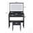 Modern Large Mirror Vanity Desk With 5 Drawers, Adjustable Lighting, Power Outlet, And Hair Dryer Holder For Bedroom-760625851