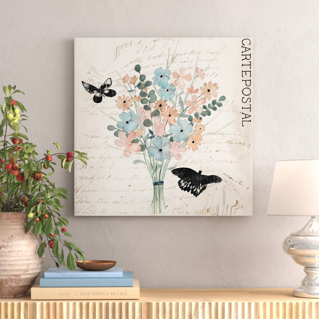 Leinwandbild Gilded Fleurs Pastel I von Grace Popp