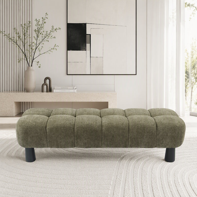 Banc avec repose-pieds 62,6 po, Vert