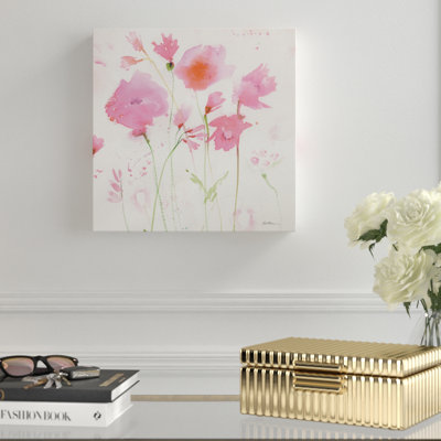 «Pink Beginnings», reproduction de peinture acrylique sur toile tendue