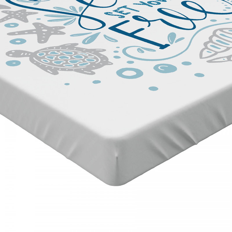 Nautical Microfiber Fitted Sheet, Twin Fitted Sheet