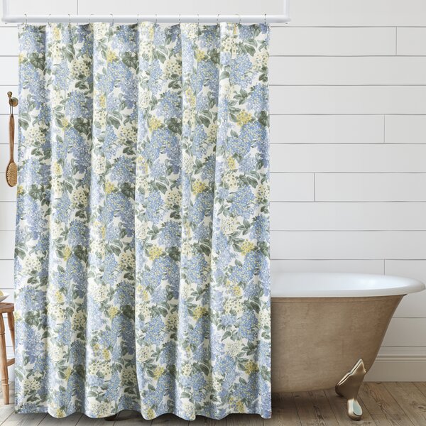 One Allium Way® Letman Cotton Floral Shower Curtain | Wayfair