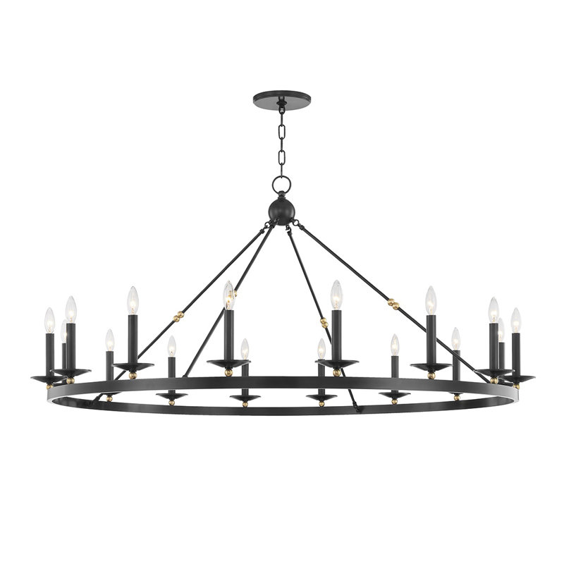 Allendale 58" 16-Light Chandelier, Aged Old Bronze
