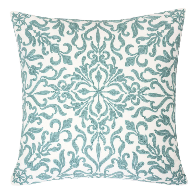 Indoor/Outdoor Cotton Throw Pillow, Teal