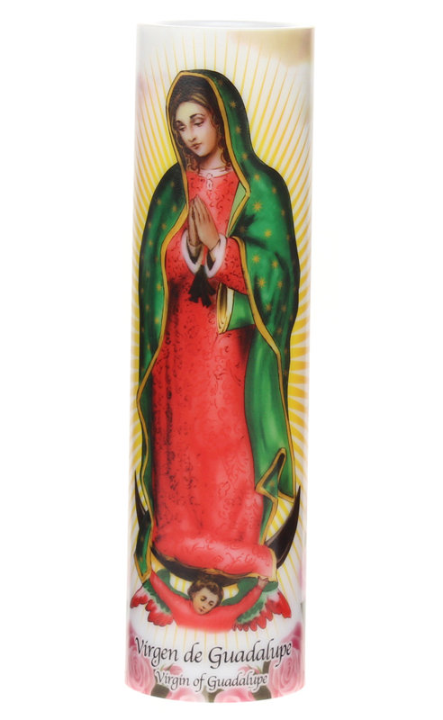 Unscented Flameless Pillar Candle with Plastic Holder