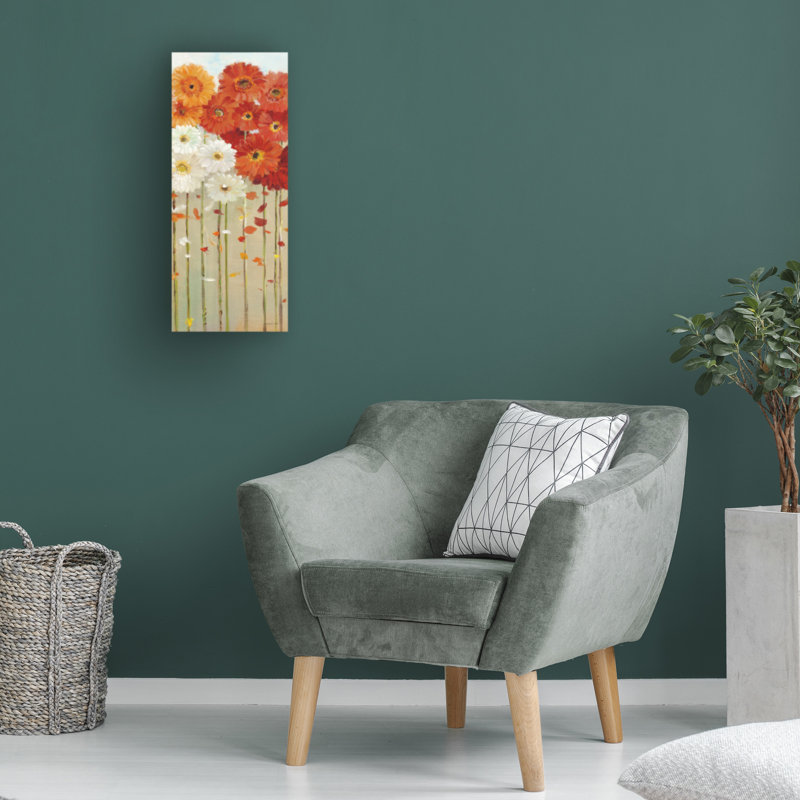 Art sur toile «rouleau Danhui Nai Daisies Fall II», H 19 po x l 8 po