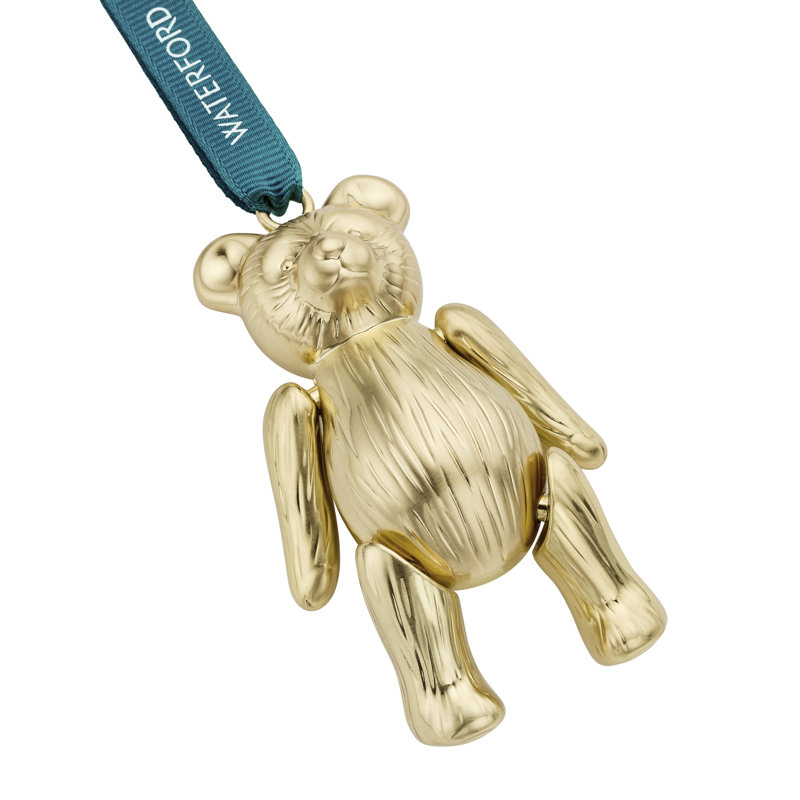 Christmas Teddy Golden Ornament
