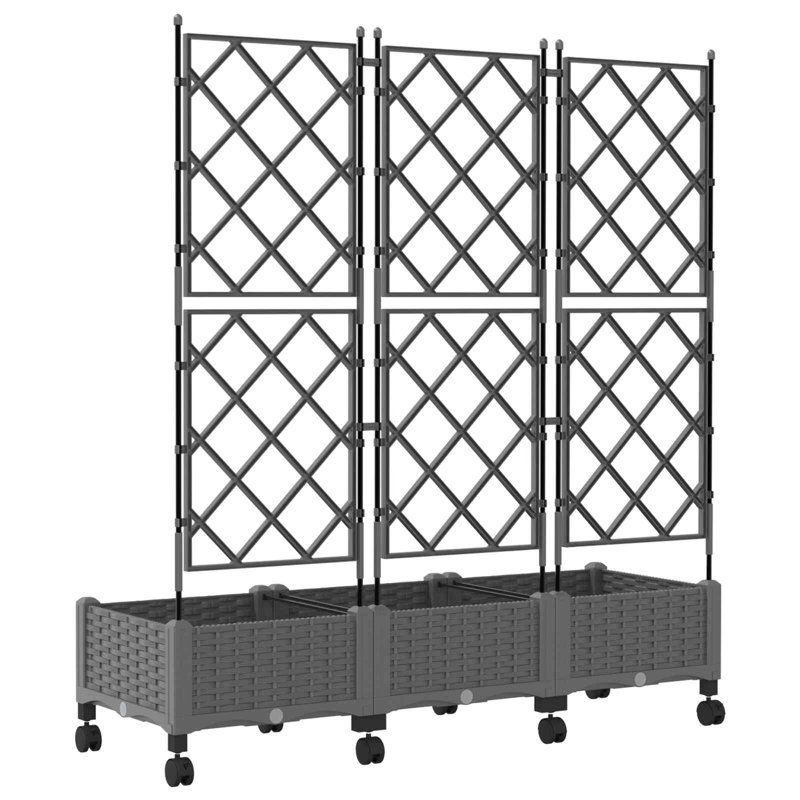 Planter Box, 131.5cm H x 120cm W x 40cm D, Light Grey