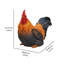Figurine de coq accroupie