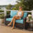 Loveseat Patio Rattan Sofa-1284903483