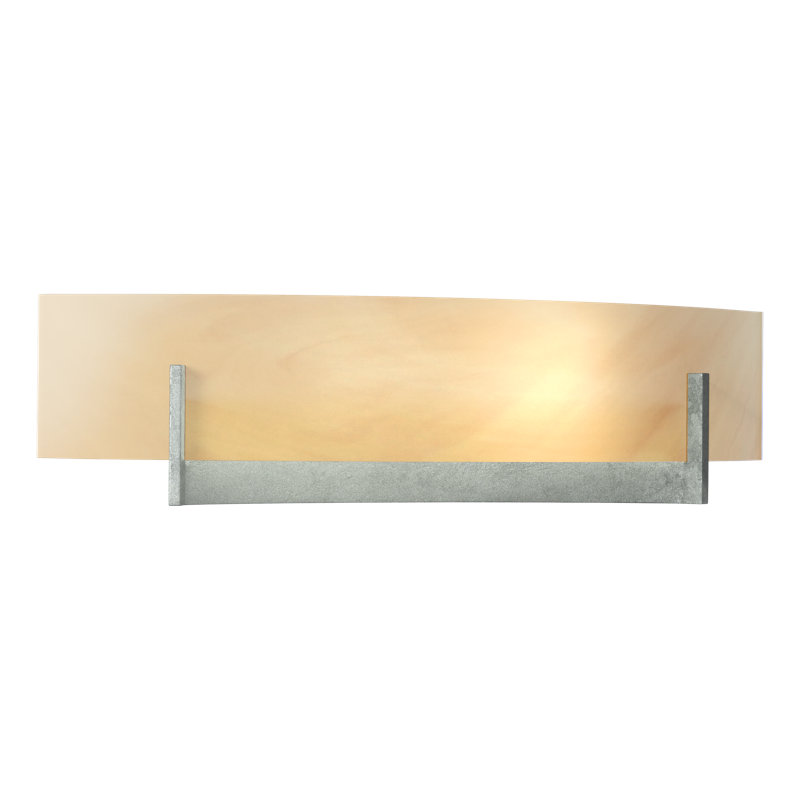 Scone encastré 2 lumières Axis, Tourbillon d'ambre, Platine rétro, H 4,5 po x l 17,3 po x P 3,5 po