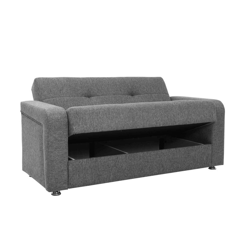 Causeuse convertible avec rangement Primenest Nimbusflow, Gris