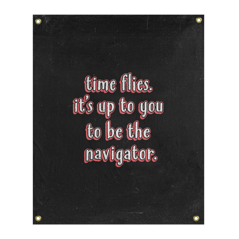 Tapisserie tableau noir en polyester time quote, H 59 pi x l 50 po, Rouge