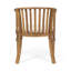 Chaises de salle à manger d'extérieur en bois avec coussins, ensemble de 2, crème, finition teck-973143074