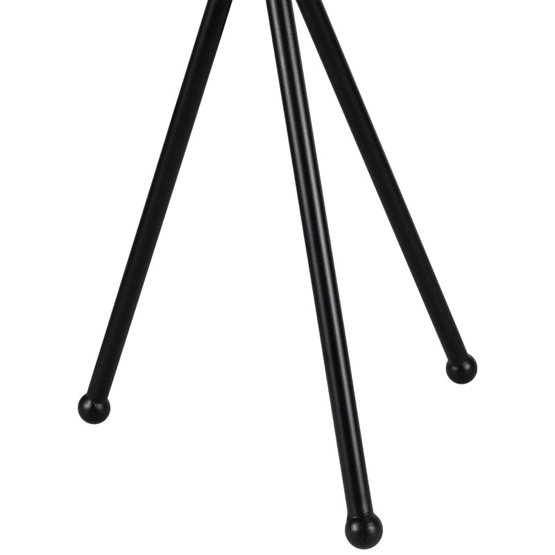 Lampe de table en fer avec abat-jour cylindrique en fer - 19,5 po - noir