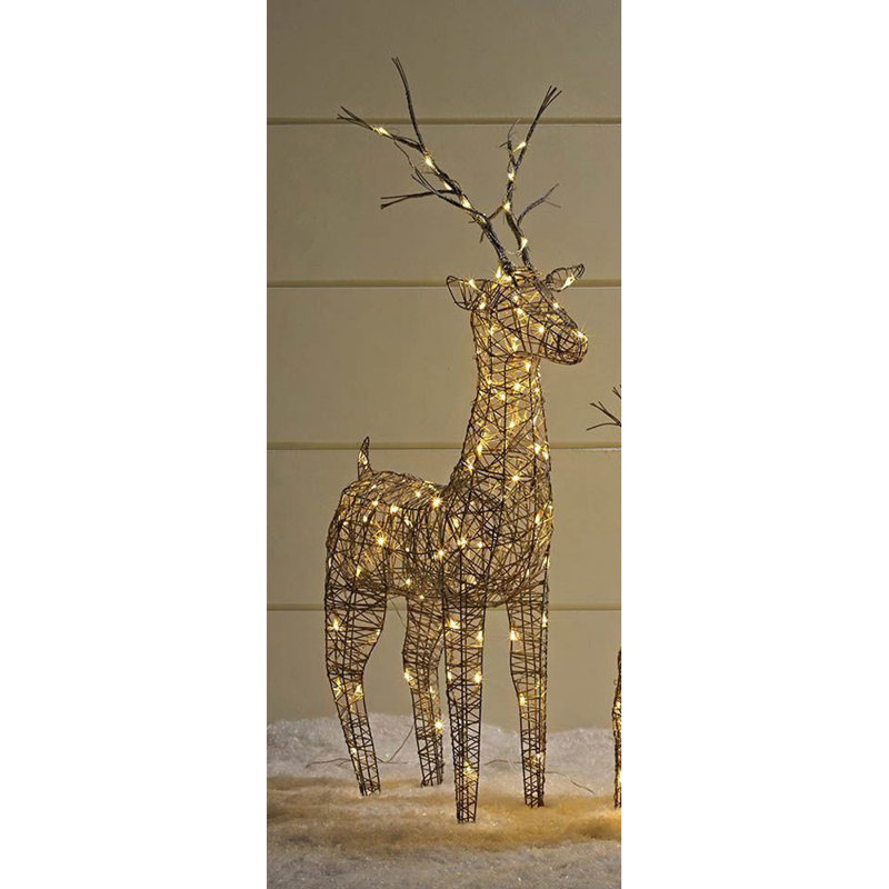 Metal Christmas Decoration, Brown, 135 cm H x 80 cm W x 30 cm D