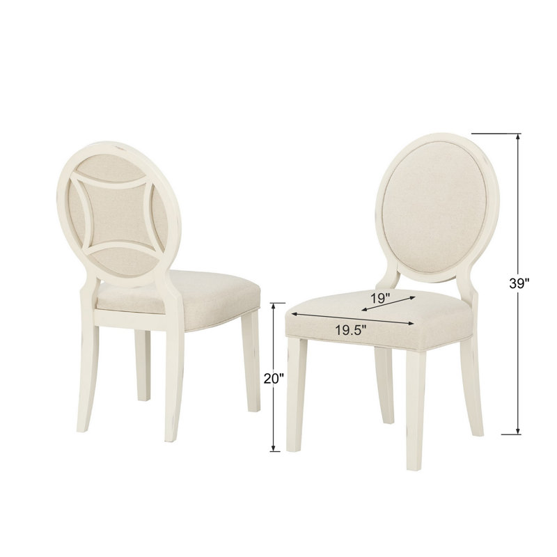 Chaise d'appoint Iestyn (ensemble de 2), Blanc