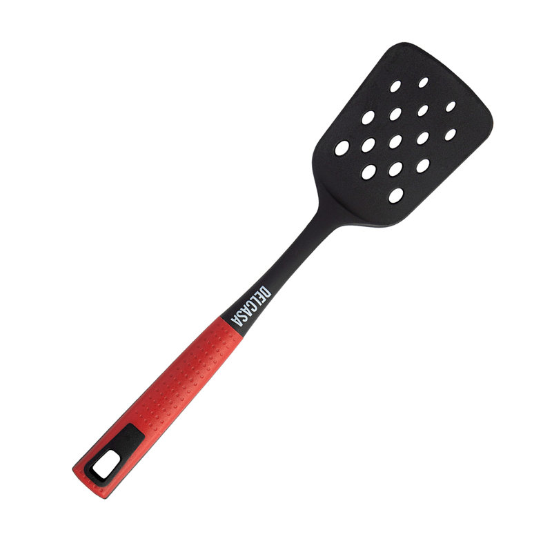 Delcasa Nylon Slotted Turner – Fish Slice/Serving Spatula – Kitchen Cooking Cutlery/Crockery Buffet Spoon – Flipper Spatula for Lifting Flipping Sautéing Serving Fried Eggs Fish Pancakes Burgers