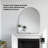 Hubba Arched Wall Mirror with Metallic Frame for Bathroom, Entryway, Living Room-90869660