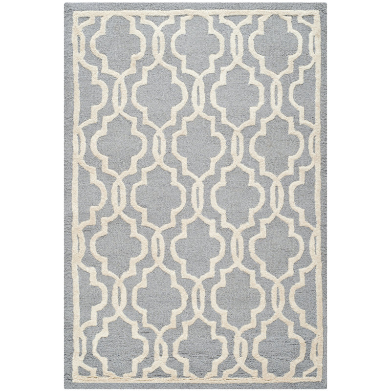 Spurgeon Geometric Wool Hand Woven Area Rug, Rectangle 122 x 183 cm