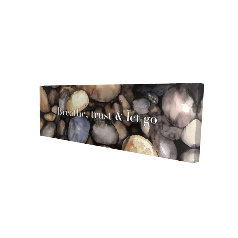 Breathe Trust Let Go - Motif décoratif pour salle de bain