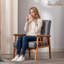 Fauteuil de style moderne Mid-Century de 25 po de large, gris-1890386771