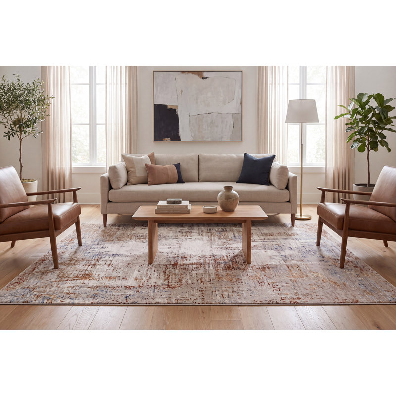 Abstract Indoor Rug, Rectangle 7'10" x 10'