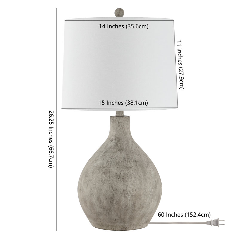 Lampe de table grise 26,25 po Ura
